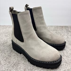Marc Fisher Pauline platform suede Chelsea boot in grey size 9